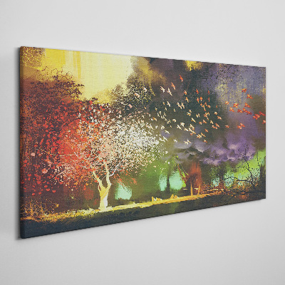 Tablou canvas Pădure magică la amurg