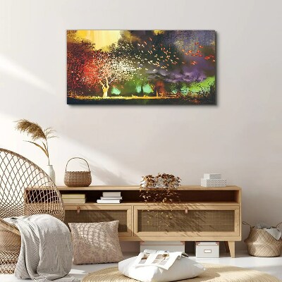 Tablou canvas Pădure magică la amurg