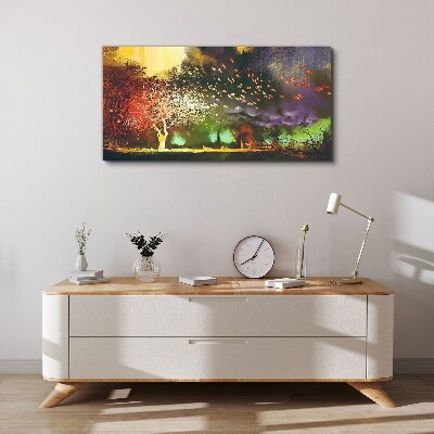 Tablou canvas Pădure magică la amurg