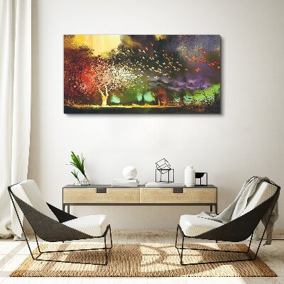 Tablou canvas Pădure magică la amurg