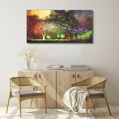 Tablou canvas Pădure magică la amurg