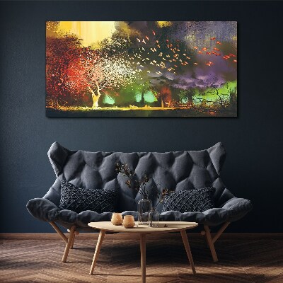 Tablou canvas Pădure magică la amurg