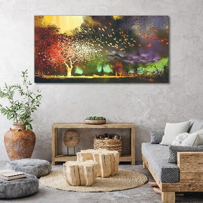 Tablou canvas Pădure magică la amurg