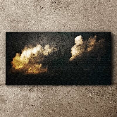 Tablou canvas Nori aurii pe un fundal întunecat