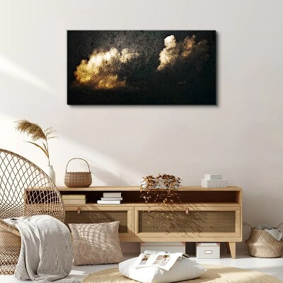 Tablou canvas Nori aurii pe un fundal întunecat
