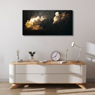 Tablou canvas Nori aurii pe un fundal întunecat