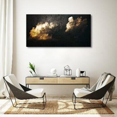 Tablou canvas Nori aurii pe un fundal întunecat