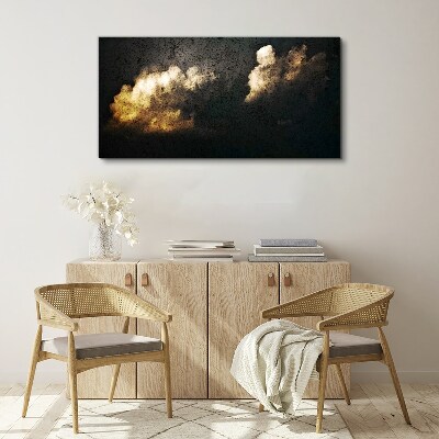 Tablou canvas Nori aurii pe un fundal întunecat