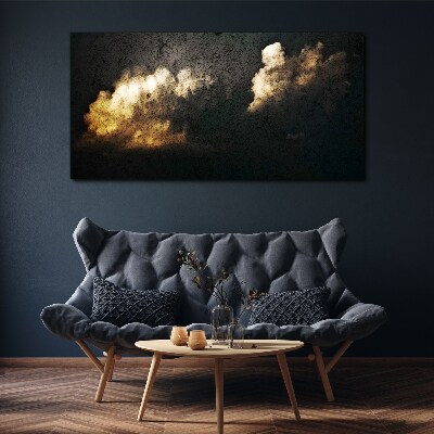 Tablou canvas Nori aurii pe un fundal întunecat