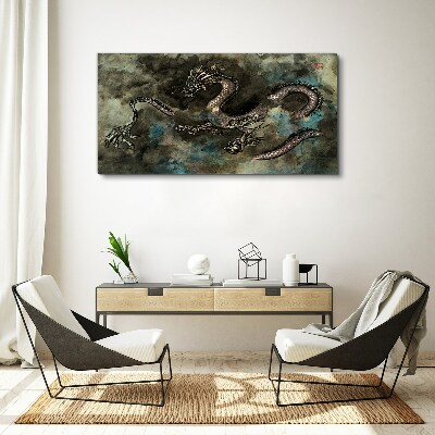 Tablou canvas Dragon în nori