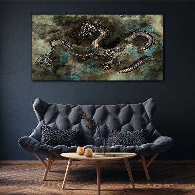 Tablou canvas Dragon în nori