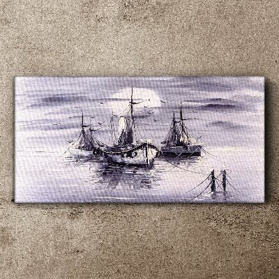 Tablou canvas Un port liniștit la apus