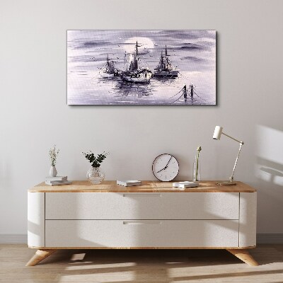 Tablou canvas Un port liniștit la apus