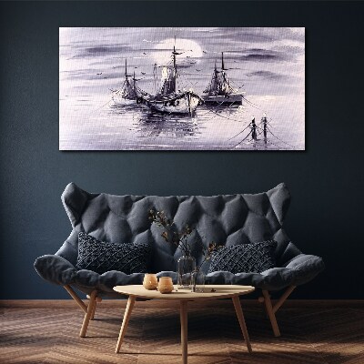 Tablou canvas Un port liniștit la apus