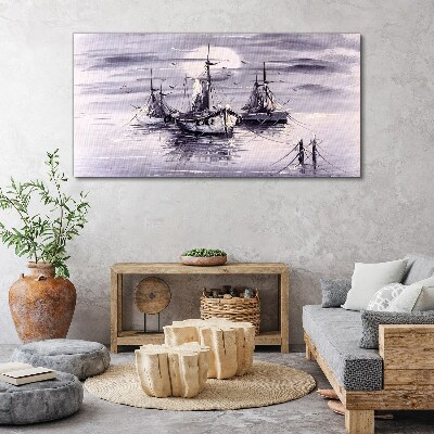 Tablou canvas Un port liniștit la apus