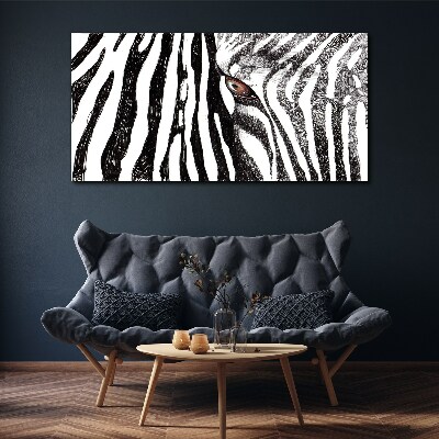 Tablou canvas Zebră în stil monocrom
