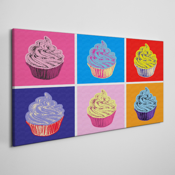 Tablou canvas Brioșe colorate de artă pop