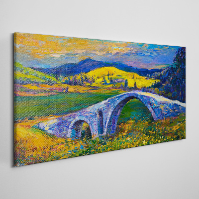 Tablou canvas Pod curcubeu într-un peisaj pitoresc