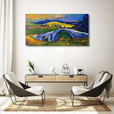Tablou canvas Pod curcubeu într-un peisaj pitoresc