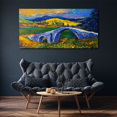 Tablou canvas Pod curcubeu într-un peisaj pitoresc