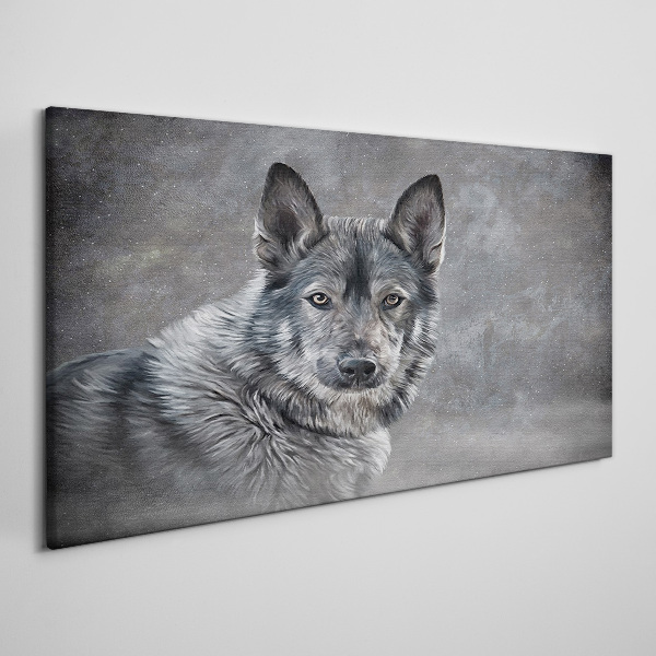 Tablou canvas Portretul unui câine gri