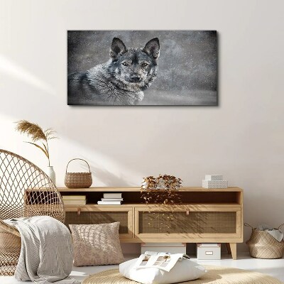Tablou canvas Portretul unui câine gri