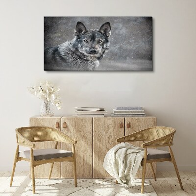 Tablou canvas Portretul unui câine gri
