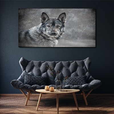 Tablou canvas Portretul unui câine gri