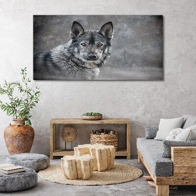 Tablou canvas Portretul unui câine gri