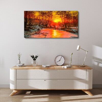 Tablou canvas Ora de aur pe râu