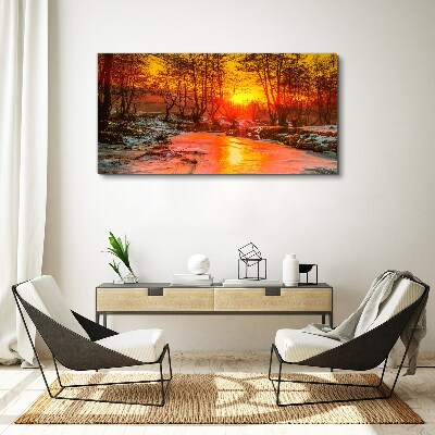 Tablou canvas Ora de aur pe râu