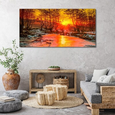 Tablou canvas Ora de aur pe râu