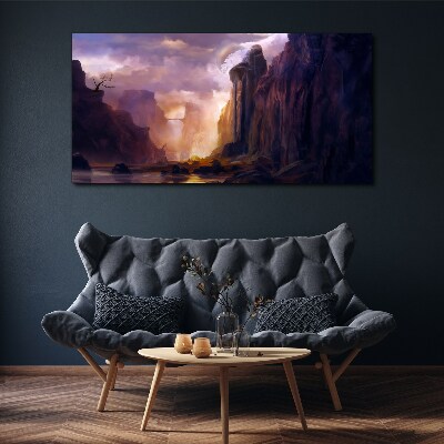 Tablou canvas Cloud Mountains Abstracție