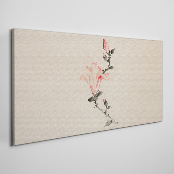 Tablou canvas Minimalism floral în nuanțe delicate