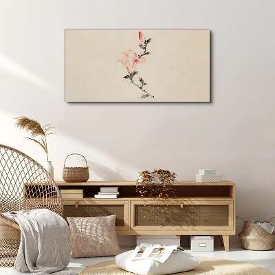 Tablou canvas Minimalism floral în nuanțe delicate