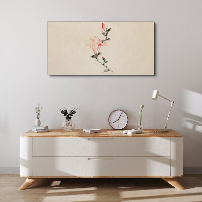 Tablou canvas Minimalism floral în nuanțe delicate