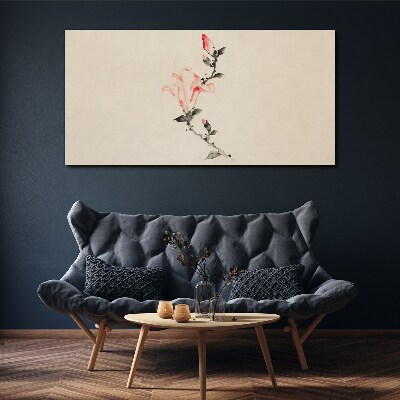Tablou canvas Minimalism floral în nuanțe delicate