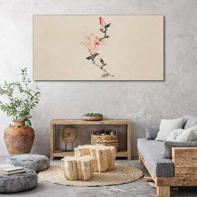 Tablou canvas Minimalism floral în nuanțe delicate