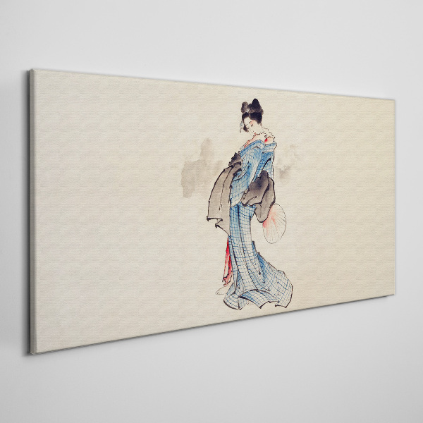 Tablou canvas Geisha în kimono tradițional