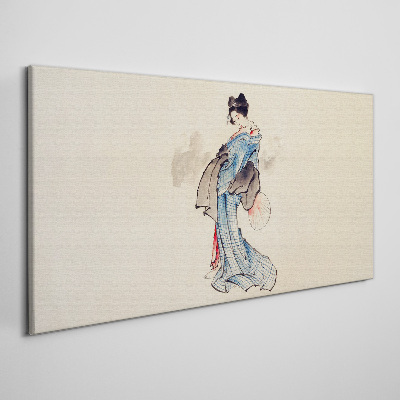Tablou canvas Geisha în kimono tradițional