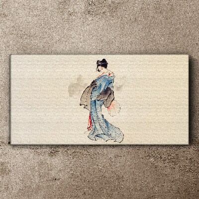 Tablou canvas Geisha în kimono tradițional