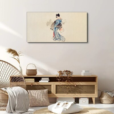 Tablou canvas Geisha în kimono tradițional