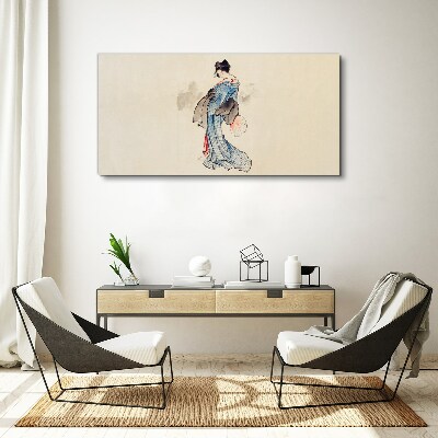 Tablou canvas Geisha în kimono tradițional