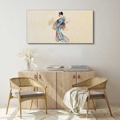 Tablou canvas Geisha în kimono tradițional