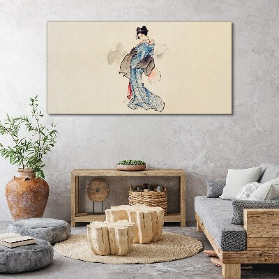Tablou canvas Geisha în kimono tradițional