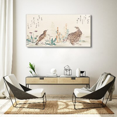 Tablou canvas Păsări pe fundalul vegetației