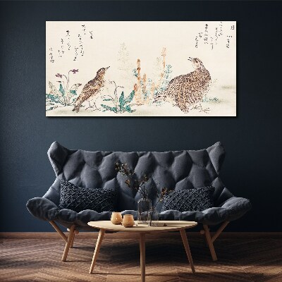 Tablou canvas Păsări pe fundalul vegetației