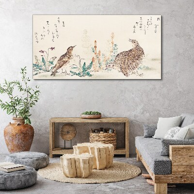 Tablou canvas Păsări pe fundalul vegetației