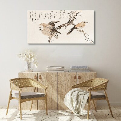 Tablou canvas Păsări pe o ramură