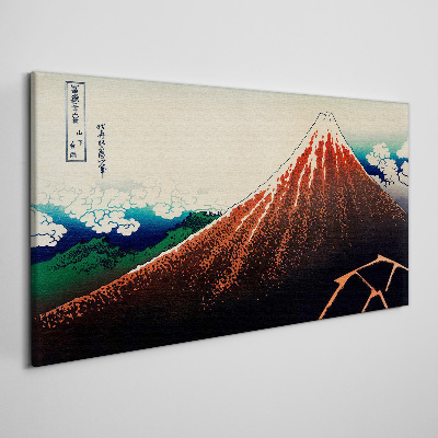 Tablou canvas Vulcanul Fuji în culorile Japoniei